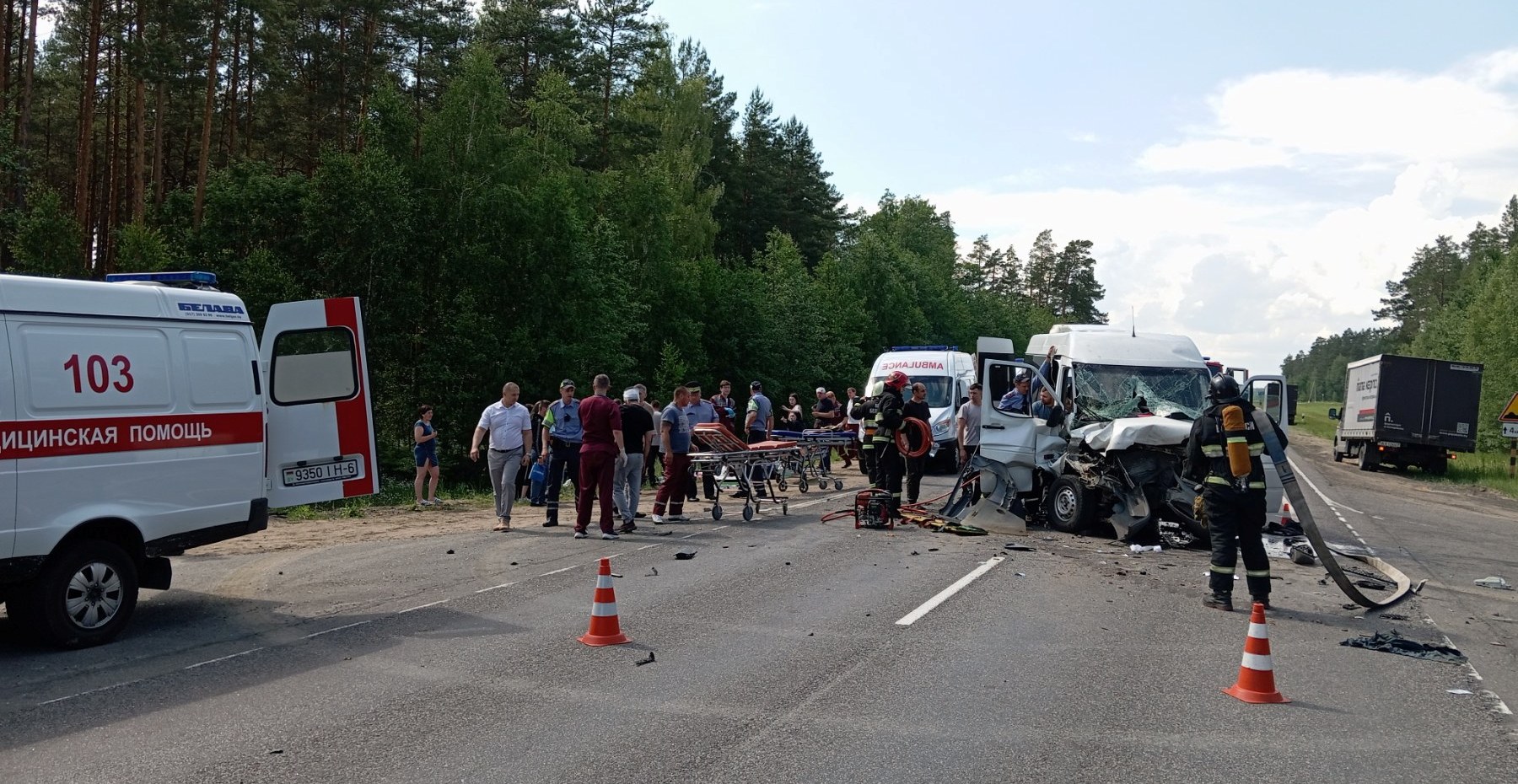 ДТП с маршруткой в Бобруйском районе: потребовалась помощь спасателей