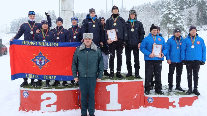 Команда Могилевской области – победитель чемпионата МЧС по лыжным гонкам
