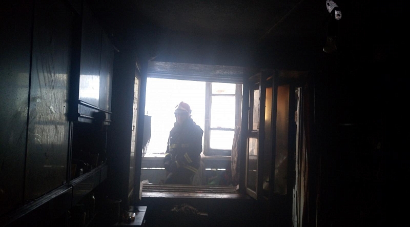 На пожаре в Могилеве спасена пенсионерка